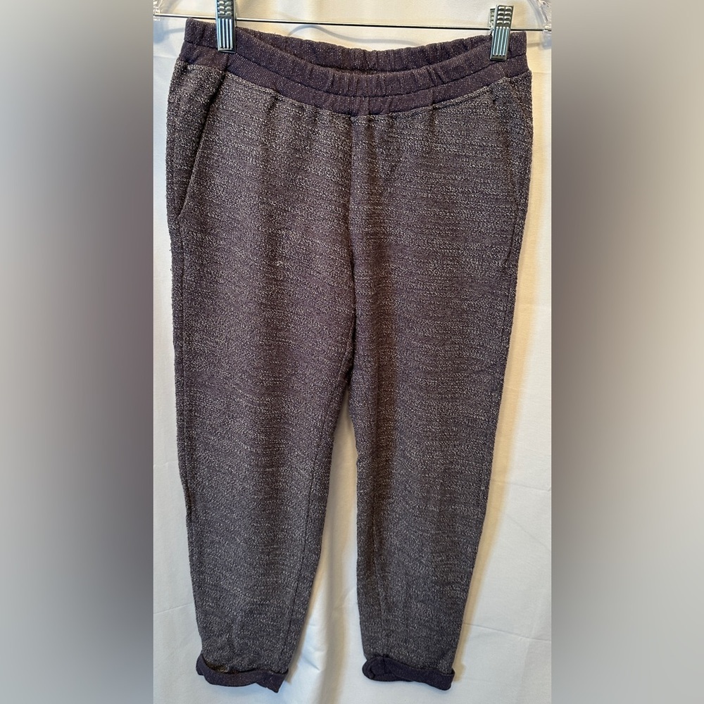 Marine Layer Women’s Size Small Joggers Sweats Gray Dark Purple Trim Made In USA